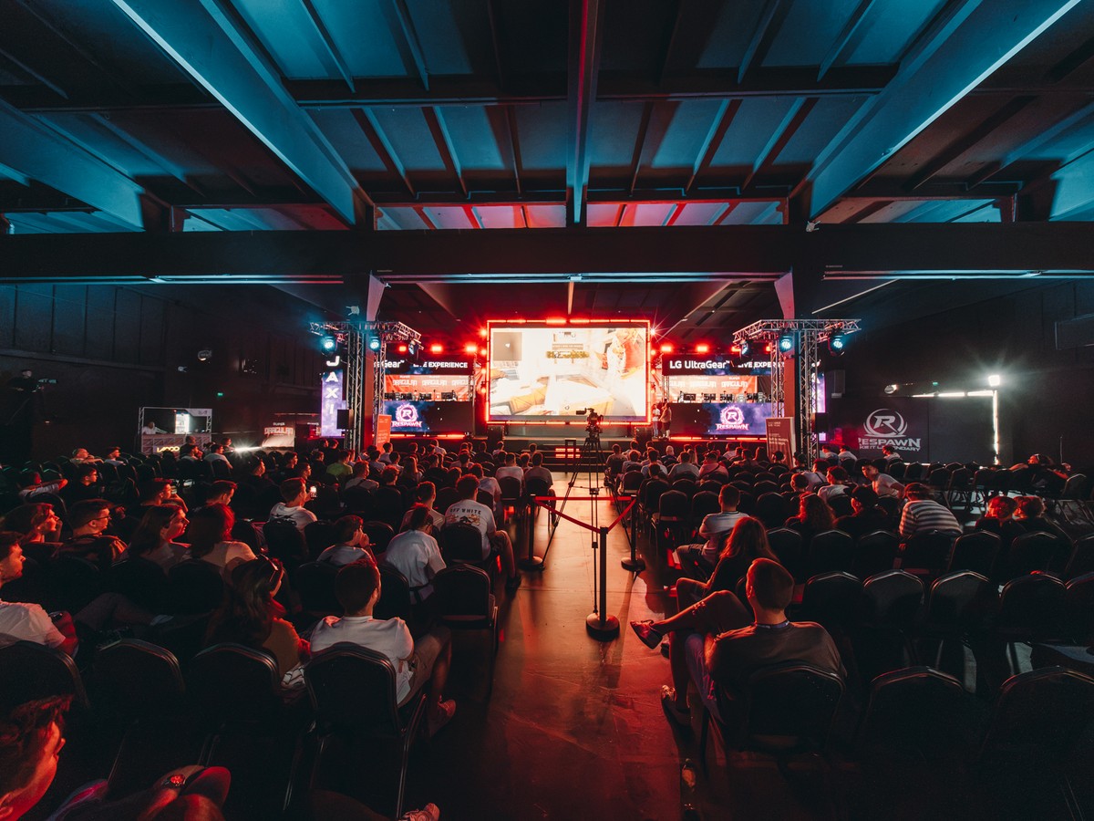 RESPAWN gaming event stage and audience